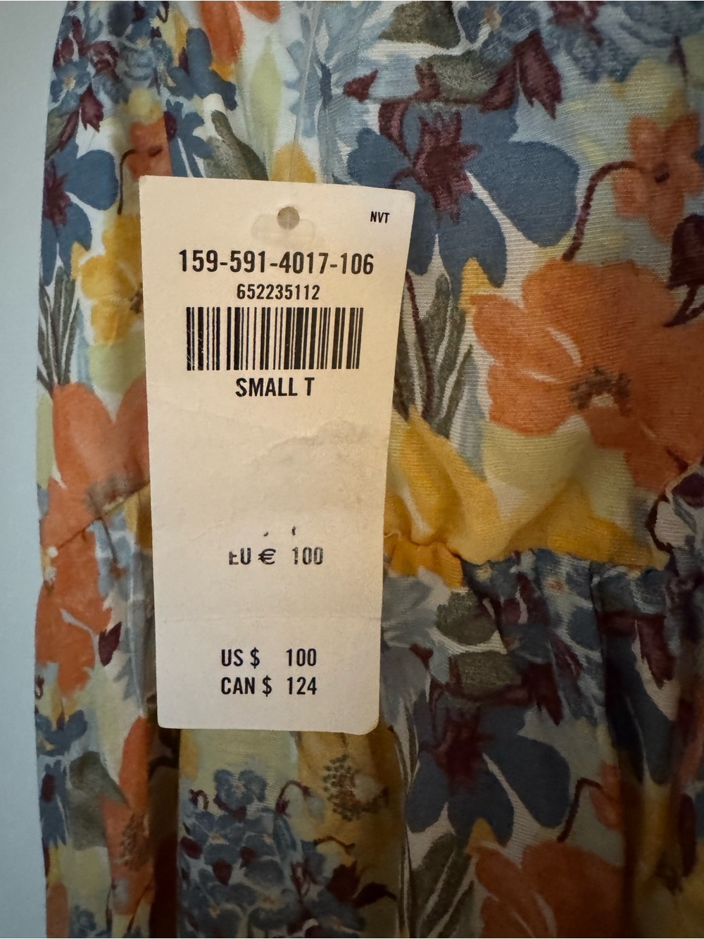 NWT Abercrombie & Fitch Yellow Floral Cutout Maxi Dress US SM - Picture 15 of 15